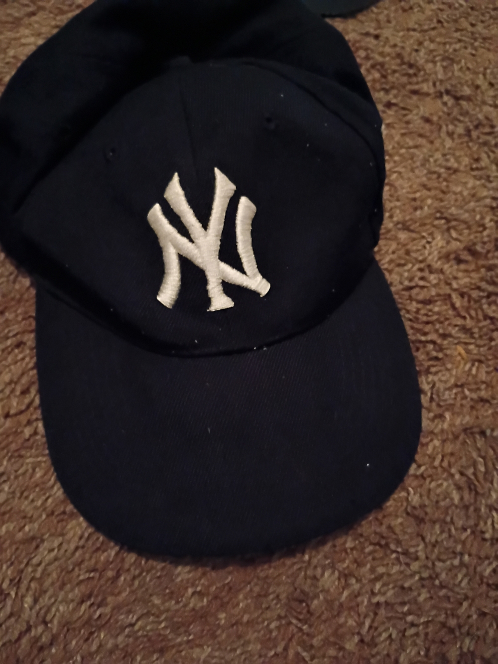 Black Baseball Cap with White NY Logo